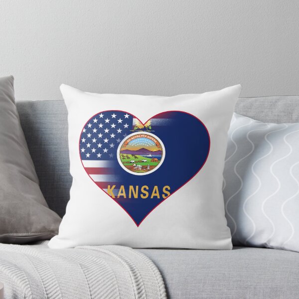 Item preview, State of Kansas Flag and American Flag Fusion Design designed and sold by Gsallicat.