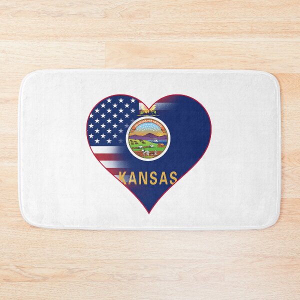 Item preview, State of Kansas Flag and American Flag Fusion Design designed and sold by Gsallicat.