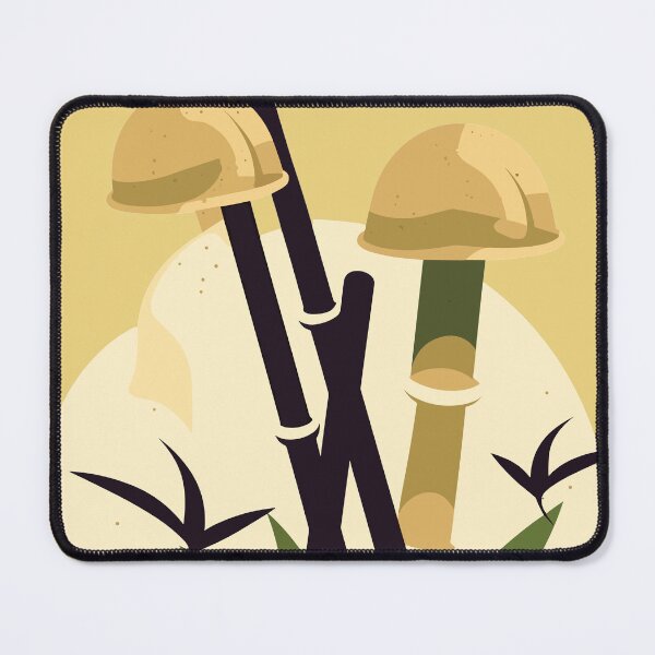 Item preview, Minimal Bamboo Psychedelic Mushroom | Zen Bamboo Forest | Mind Exploration Mushroom Design designed and sold by mindexploration.