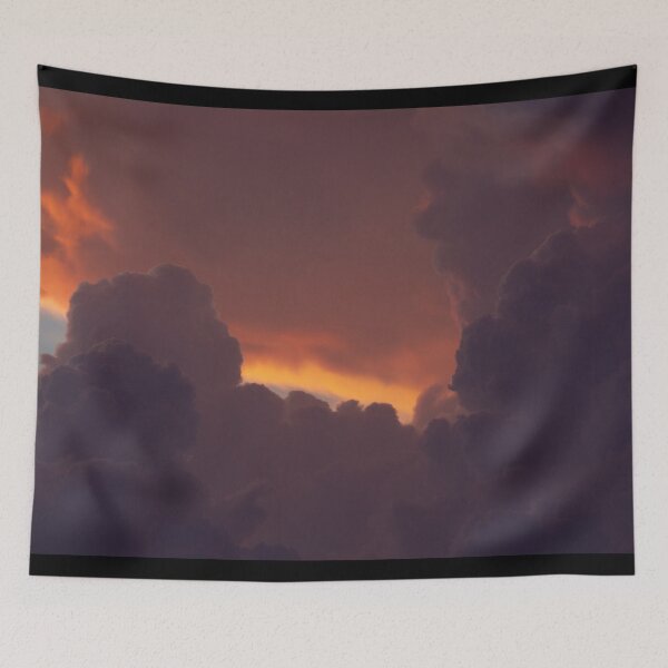 Item preview, Sunset behind billowing storm clouds designed and sold by Shizenkai.