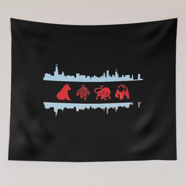 Item preview, Chicago Flags with Teams and Skyline designed and sold by lundyemely.