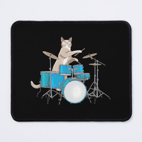 Item preview, Cat Playing Drums - Blue  designed and sold by MarciaFe.