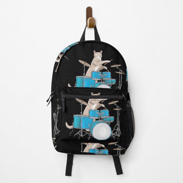 Item preview, Cat Playing Drums - Blue designed and sold by MarciaFe.