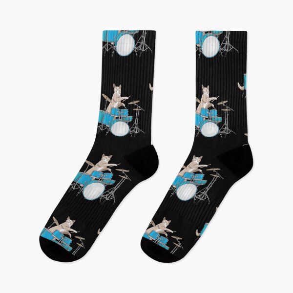 Item preview, Cat Playing Drums - Blue  designed and sold by MarciaFe.