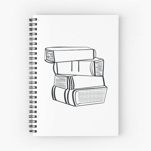 Item preview, Save the stack of books line art designed and sold by chuckletuckle.