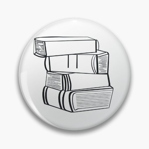 Item preview, Save the stack of books line art designed and sold by chuckletuckle.