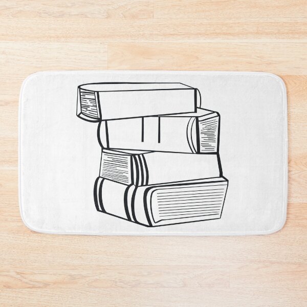 Item preview, Save the stack of books line art designed and sold by chuckletuckle.