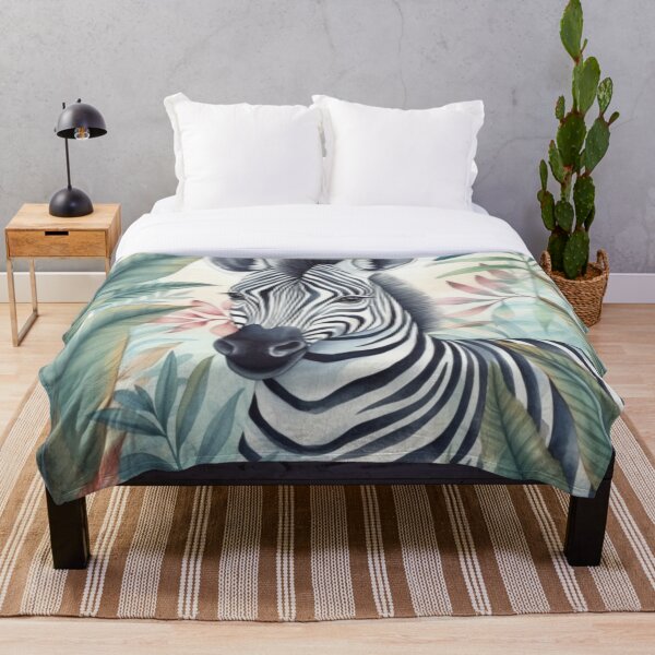 Aperçu de l'œuvre Décoration murale pour chambre de bébé imprimé zèbre créée et vendue par Dani Ashbury.