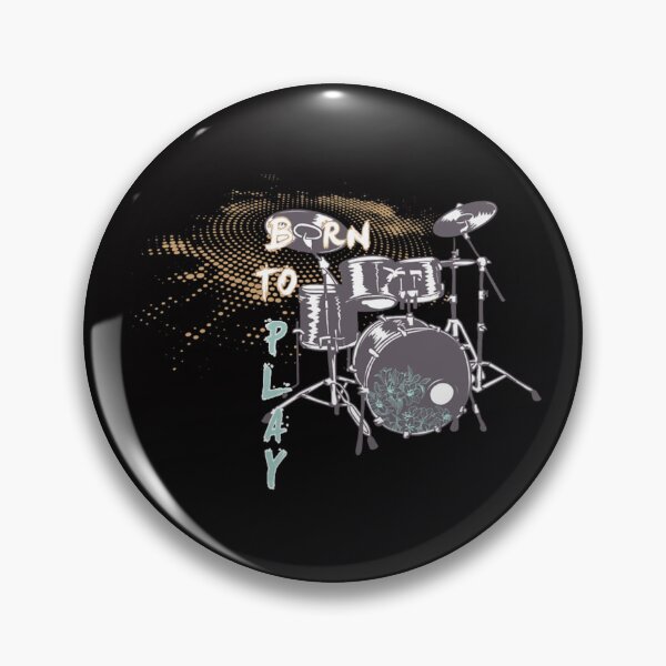 Item preview, Born To Play Cool Drum Kit Percussion Vintage Retro Drummer designed and sold by MarciaFe.
