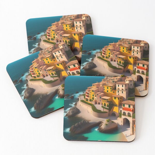 Item preview, Italian Seaside Village | Digital Art designed and sold by Artisnaps.