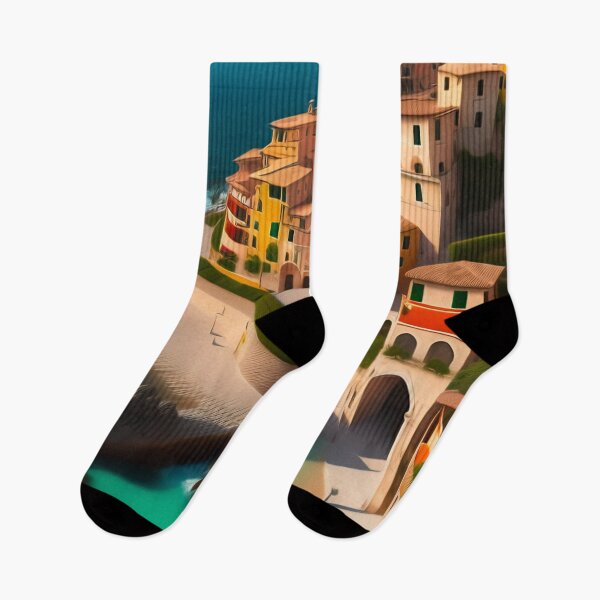 Item preview, Italian Seaside Village | Digital Art designed and sold by Artisnaps.