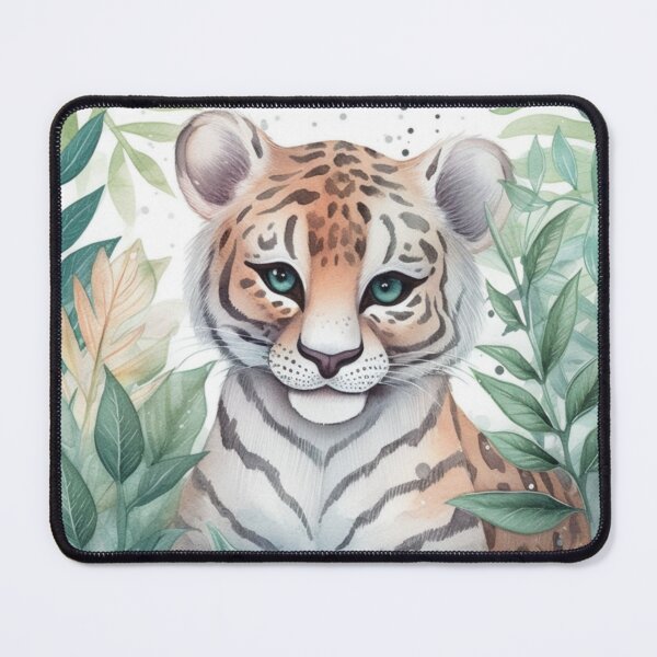 Item preview, Nursery Watercolor Illustration Baby Tiger Print designed and sold by Dani Ashbury.