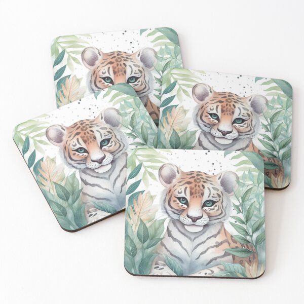 Item preview, Nursery Watercolor Illustration Baby Tiger Print designed and sold by Dani Ashbury.