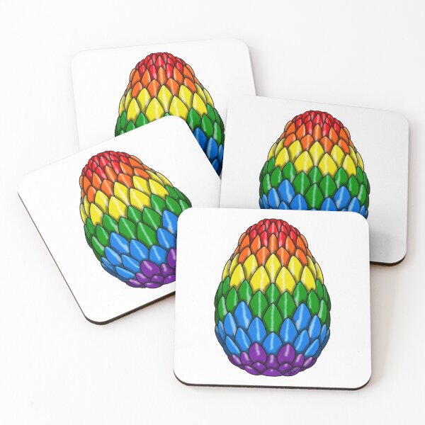 Aperçu de l'œuvre LGBTQ+ Rainbow Pride Dragon Egg créée et vendue par SentABear.