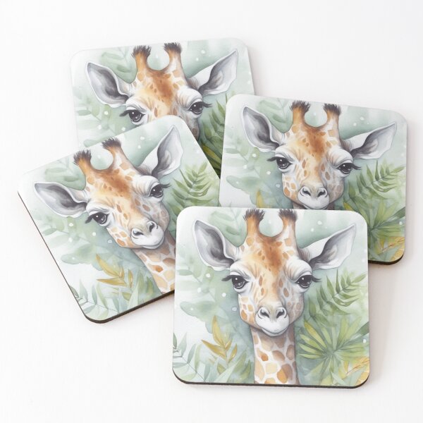 Item preview, Nursery Watercolor Illustration Baby Giraffe Print designed and sold by Dani Ashbury.