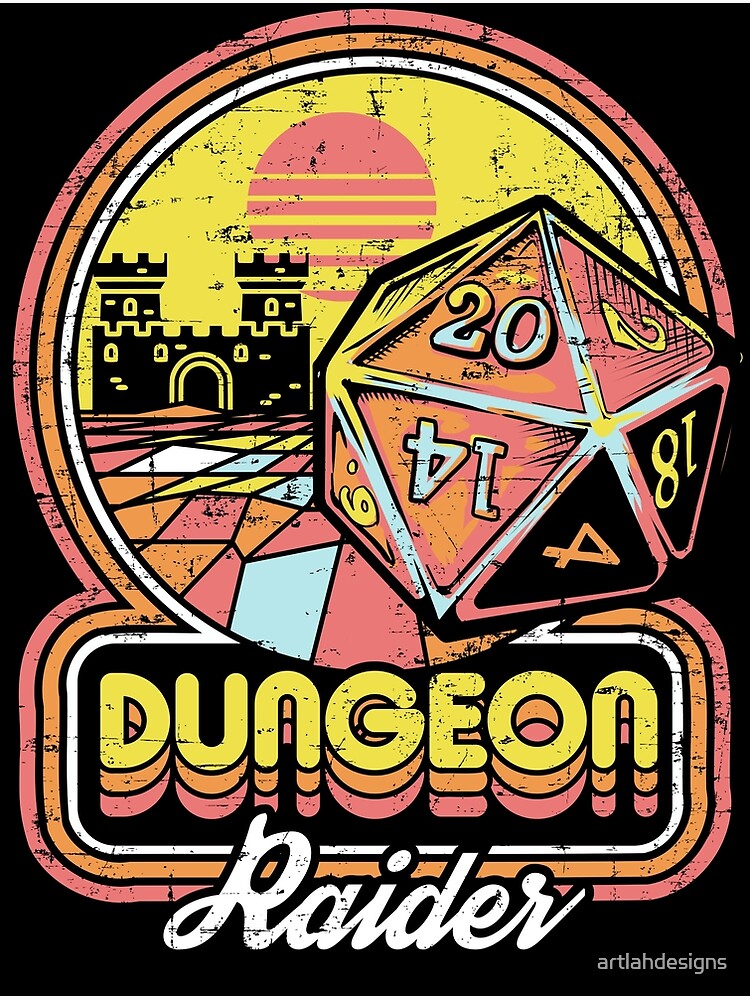 Thumbnail 4 of 4, Metal Print, Dungeon Raider designed and sold by artlahdesigns.