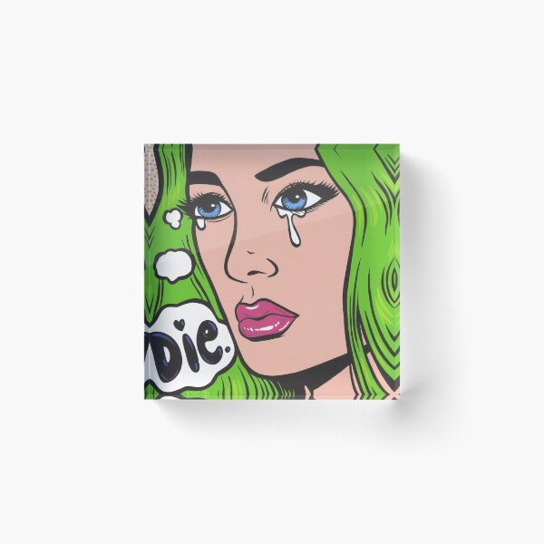 Die Comic Girl Acrylic Block