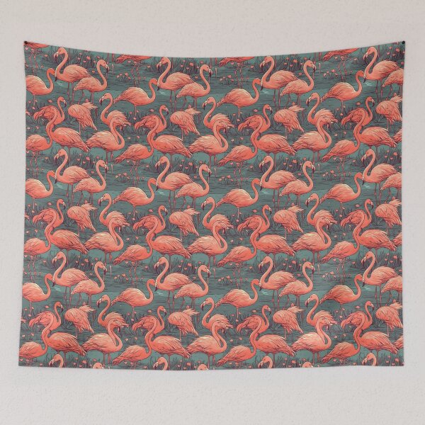 Item preview, flamingos in Water Detailed Pattern designed and sold by Leo Rolph.