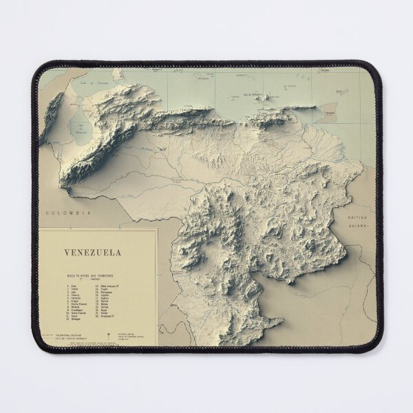 Item preview, 1948 Venezuela Relief Map 3D digitally-rendered designed and sold by ThinkAboutMaps.
