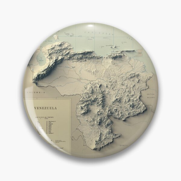 Item preview, 1948 Venezuela Relief Map 3D digitally-rendered designed and sold by ThinkAboutMaps.