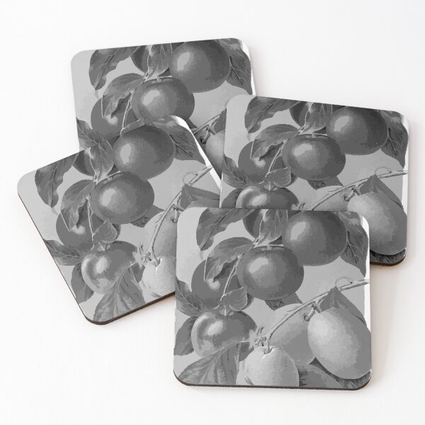 Item preview, Plums and Prunes Painting (Black and White) designed and sold by EcoscienceArt.