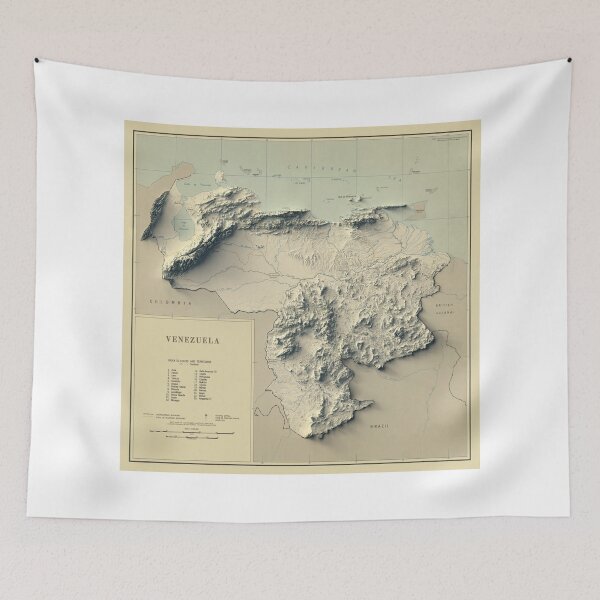Item preview, 1948 Venezuela Relief Map 3D digitally-rendered designed and sold by ThinkAboutMaps.
