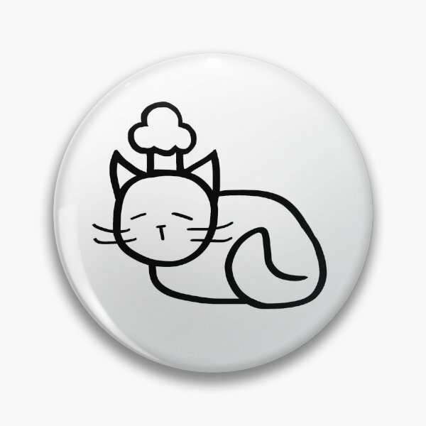 Item preview, A sleepy cat in a chef hat designed and sold by SillyLittleGuys.