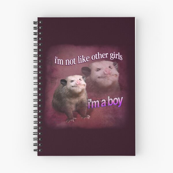 Item preview, I'm not like other girls, I'm a boy possum word art designed and sold by snazzyseagull.