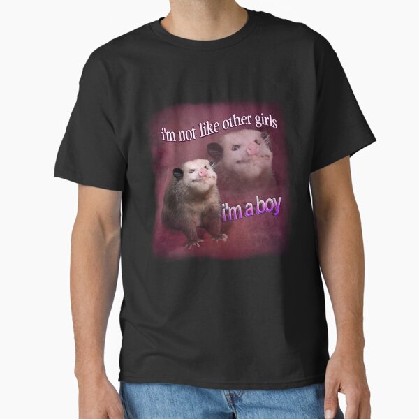 Item preview, I'm not like other girls, I'm a boy possum word art designed and sold by snazzyseagull.