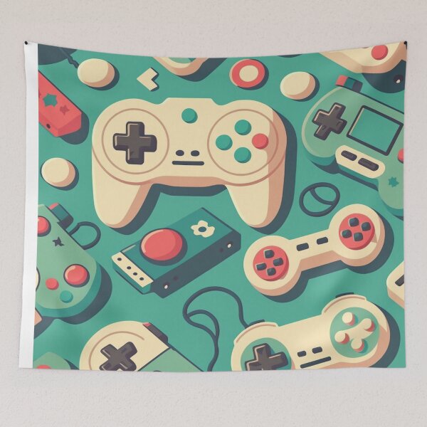 Item preview, Gamer Controllers Pattern designed and sold by UrbanChillz.