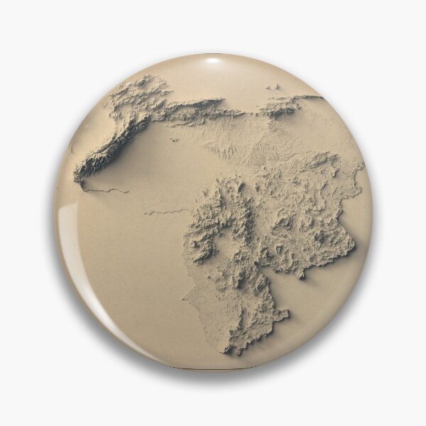 Item preview, Venezuela Shaded Relief Map 3D digitally-rendered designed and sold by ThinkAboutMaps.