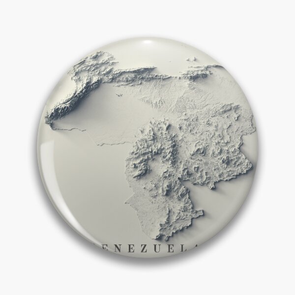 Item preview, Venezuela Shaded Relief Map 3D digitally-rendered designed and sold by ThinkAboutMaps.