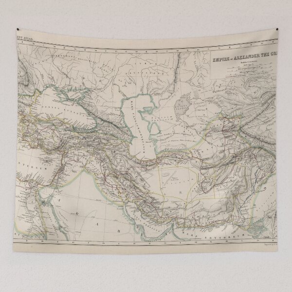 Item preview, Vintage Alexander The Great Map (1873) Macedonian Empire Atlas designed and sold by BravuraMedia.