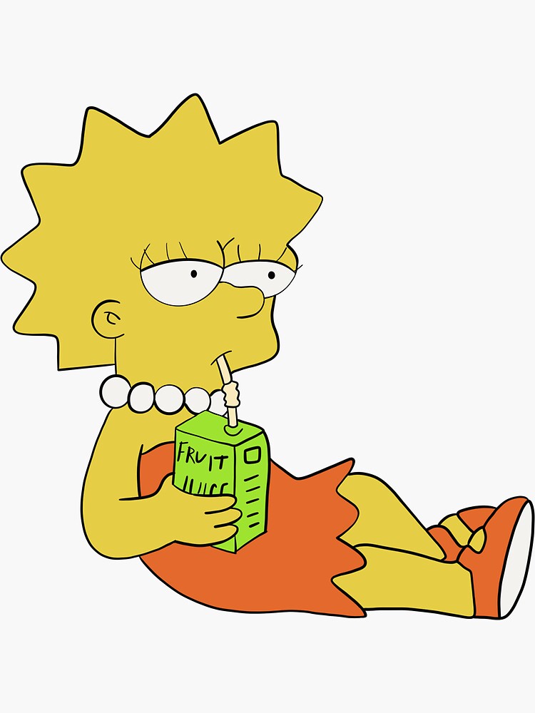 sad boy bart Sticker for Sale by Drayziken