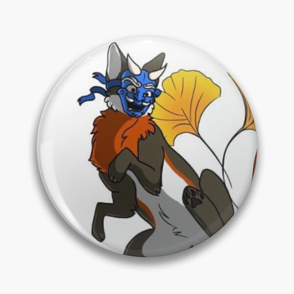 Item preview, Blue Oni Fox designed and sold by LittlePlumShop.