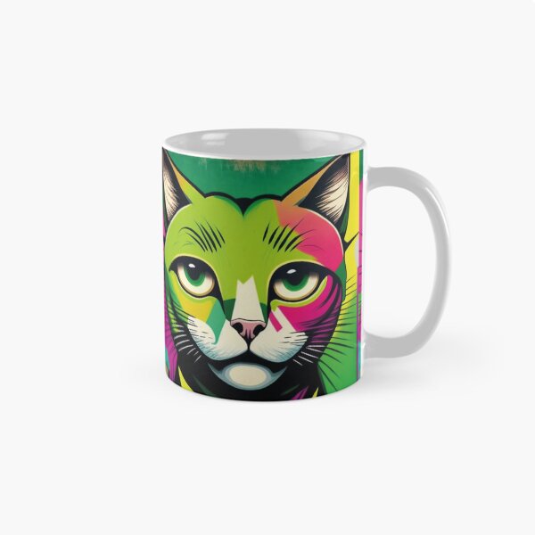 Item preview, Gato colorido de olhos verdes designed and sold by GirlaineSQ.