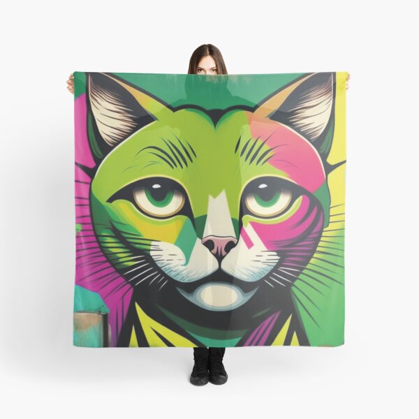 Item preview, Gato colorido de olhos verdes designed and sold by GirlaineSQ.