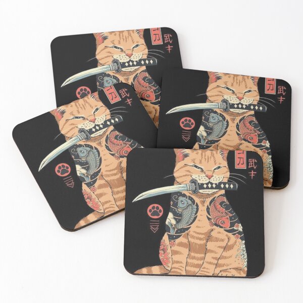 Item preview, Yakuza, Catana, Cat, Meow, Oren, Samurai, Jepanes, Art, Anime, Aesthetic, Cute designed and sold by Nashaz.