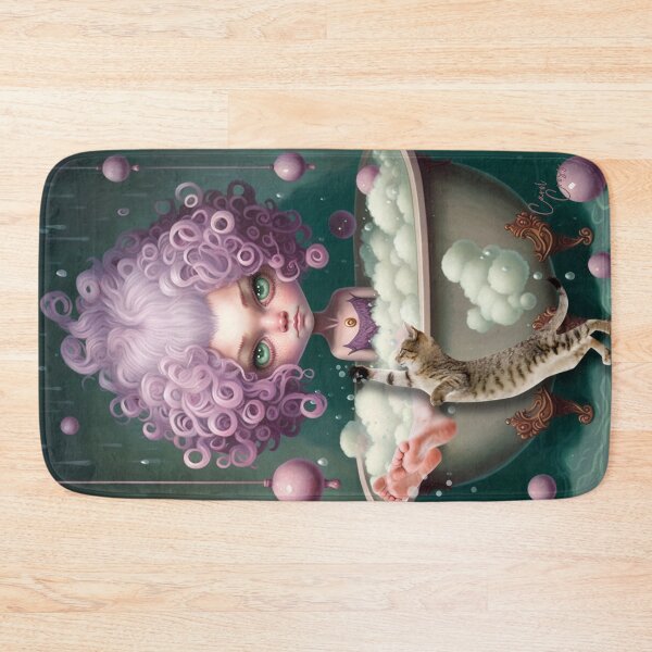 Item preview, Big Eye Girl Portrait Low Brow Art Bubble Bath Spa designed and sold by Art.Fusion.Studio.