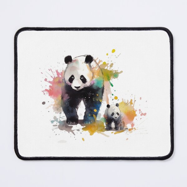 Item preview, Cute mama/ baby panda splash digital art designed and sold by CustomDC.