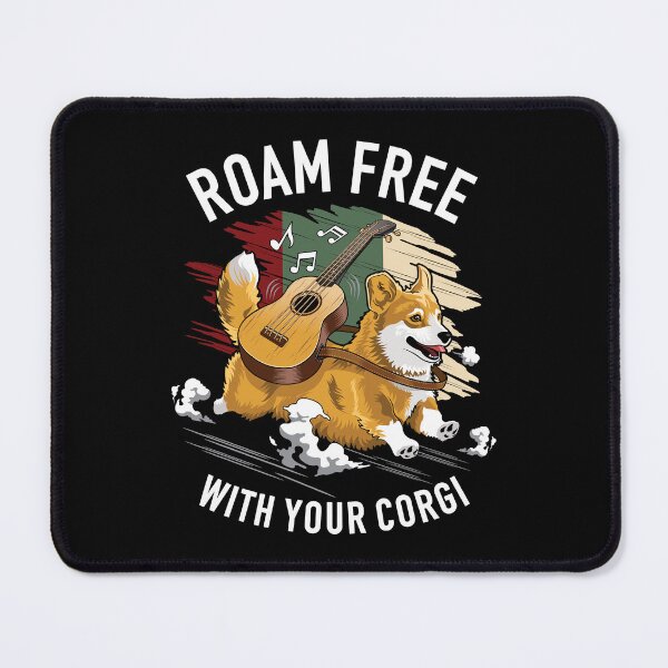Item preview, Roam free with your corgi pembroke welsh corgi and guitar ukulele designed and sold by SetthaSK.