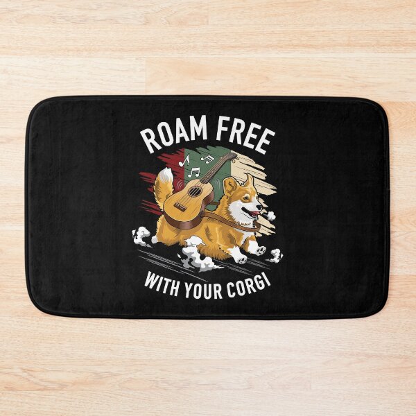 Item preview, Roam free with your corgi pembroke welsh corgi and guitar ukulele designed and sold by SetthaSK.