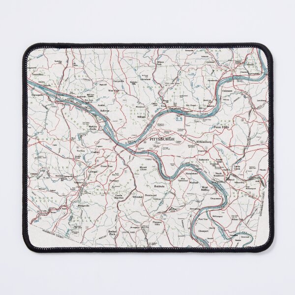 Item preview, Allegheny County PA Map (1981) Pittsburgh Pennsylvania Regional Area Atlas designed and sold by BravuraMedia.