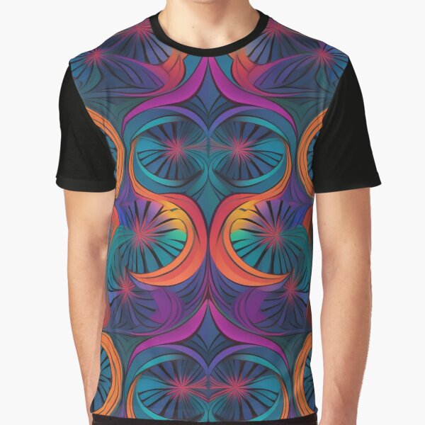 Vibrant Abstract Pattern Graphic T-Shirt