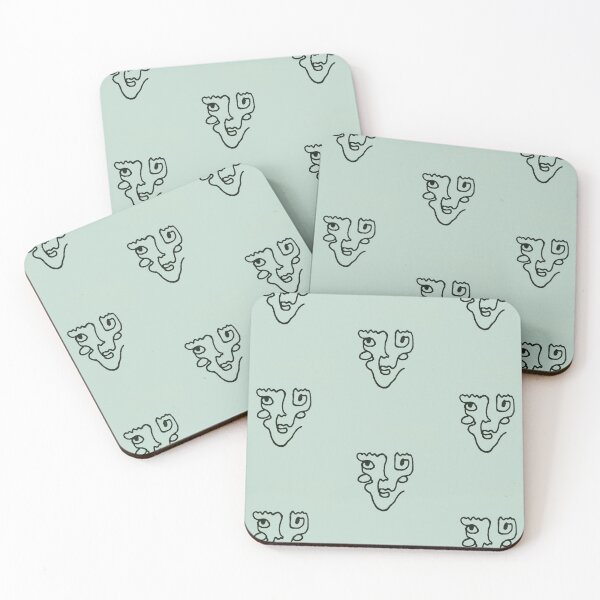 Item preview, ODIN line art portrait // TEAL designed and sold by BECCANONIE.
