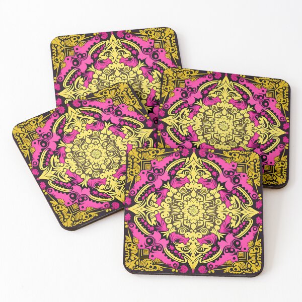 Item preview, Mandala-Inspired Pink Floral Geometric Print - Perfect for Yogis designed and sold by DaiInMetropolis.
