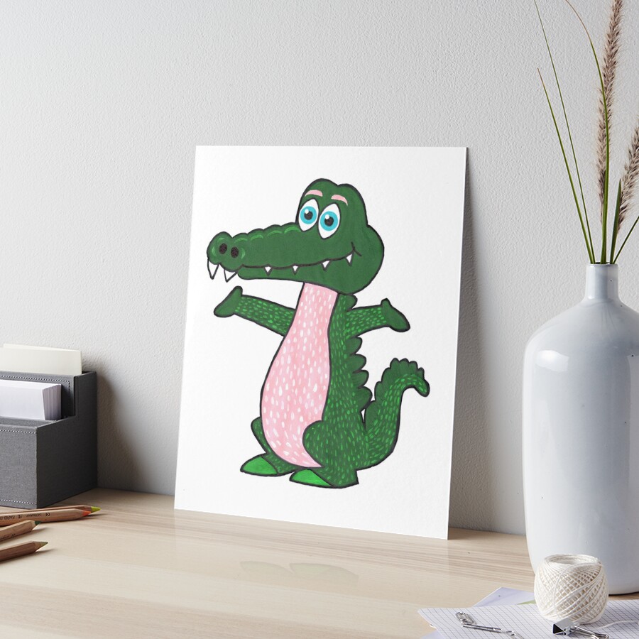 Snap The Crocodile from The Emu Family. Art Board Print for Sale by  VibrantArtwork