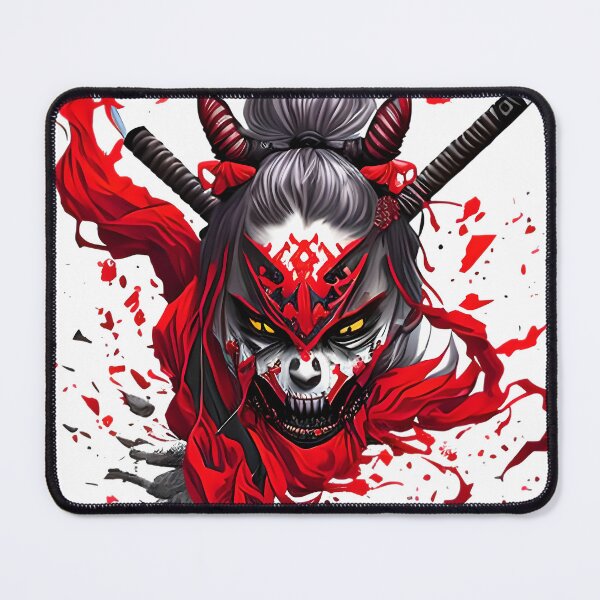 Item preview, The Blood-Soaked Kunoichi - A Portrait of a Demon in Red designed and sold by GalihDA.