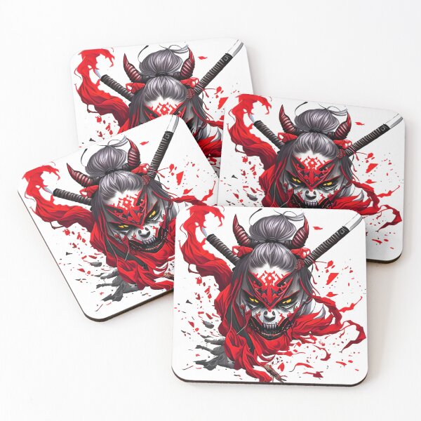 Item preview, The Blood-Soaked Kunoichi - A Portrait of a Demon in Red designed and sold by GalihDA.