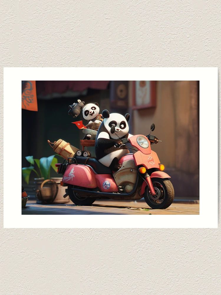 末那末匠　鎌田光司　Steampunk Motorbike Panda steampunk panda resin figurine by Michihiro Matsuoka x Manas